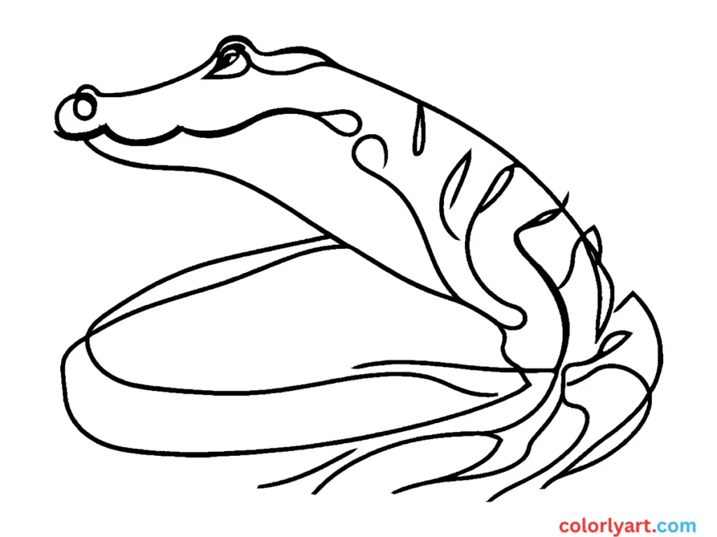 basking alligator in swampy tones.