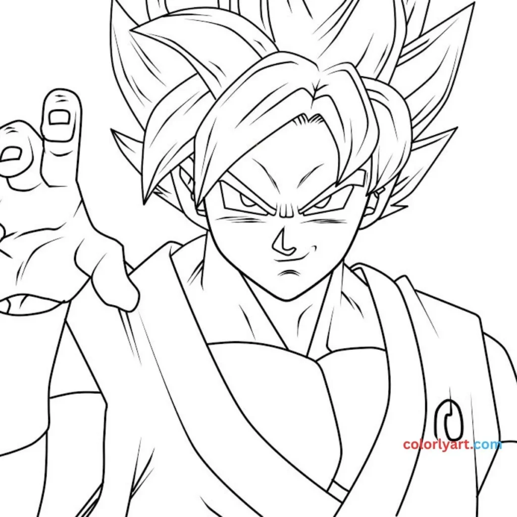 Color Goku’s Super Saiyan hair