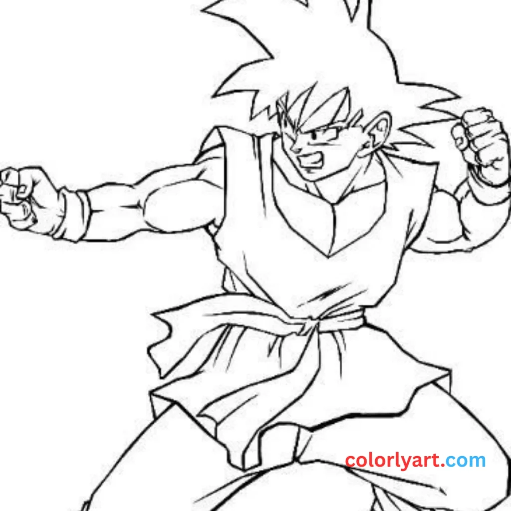 Color Goku’s weighted training