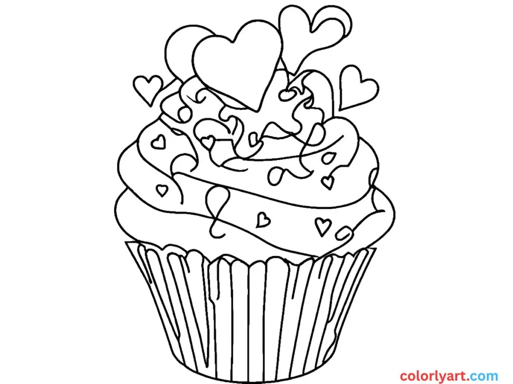 Decorate a love-themed cupcake