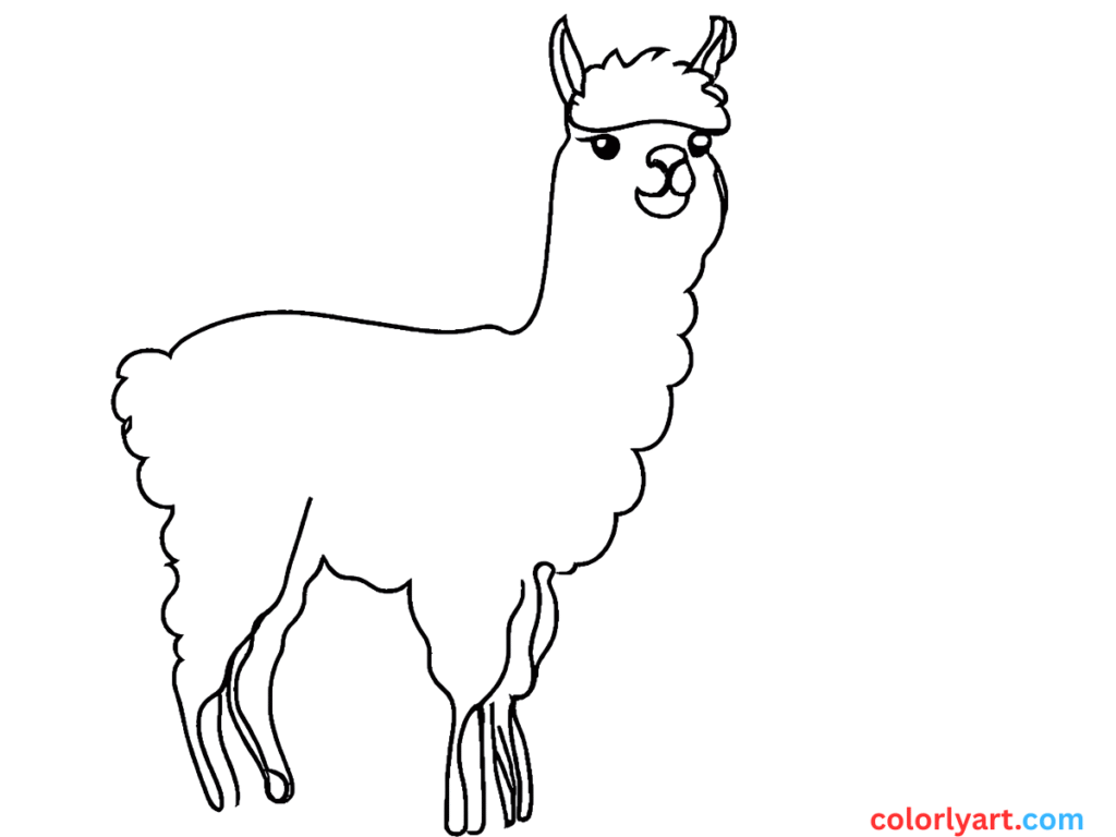 Design a fluffy alpaca in soft whites.