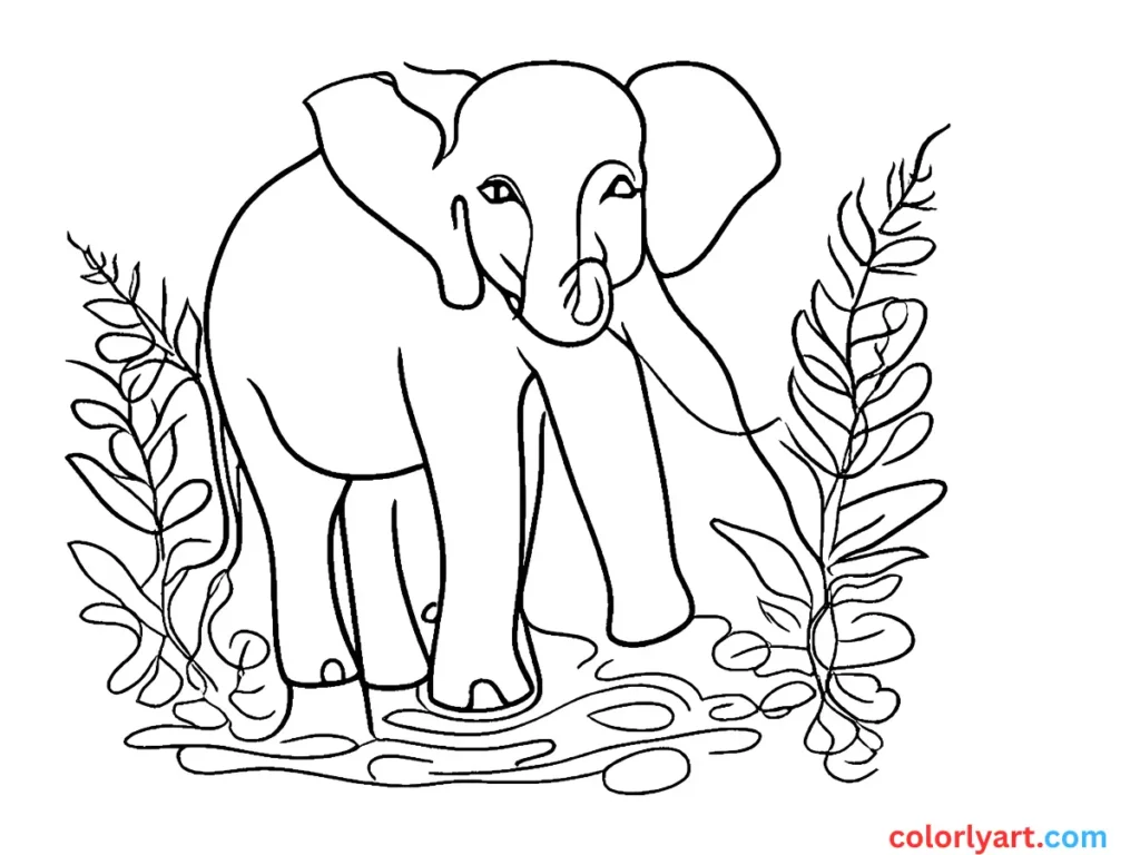 trumpeting elephant in the jungle.