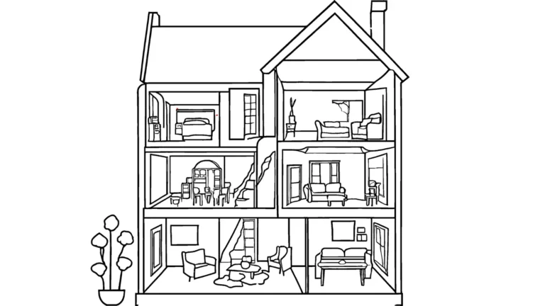 Dollhouse Coloring Pages