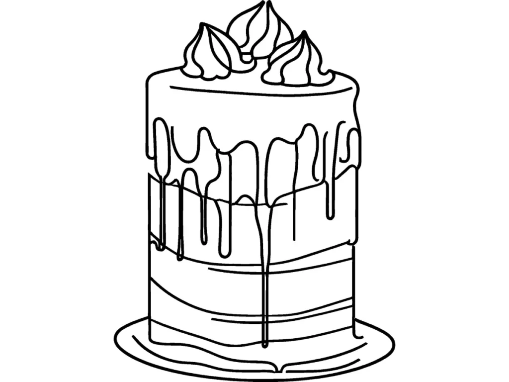 frosting drip for Cakey’s cake.