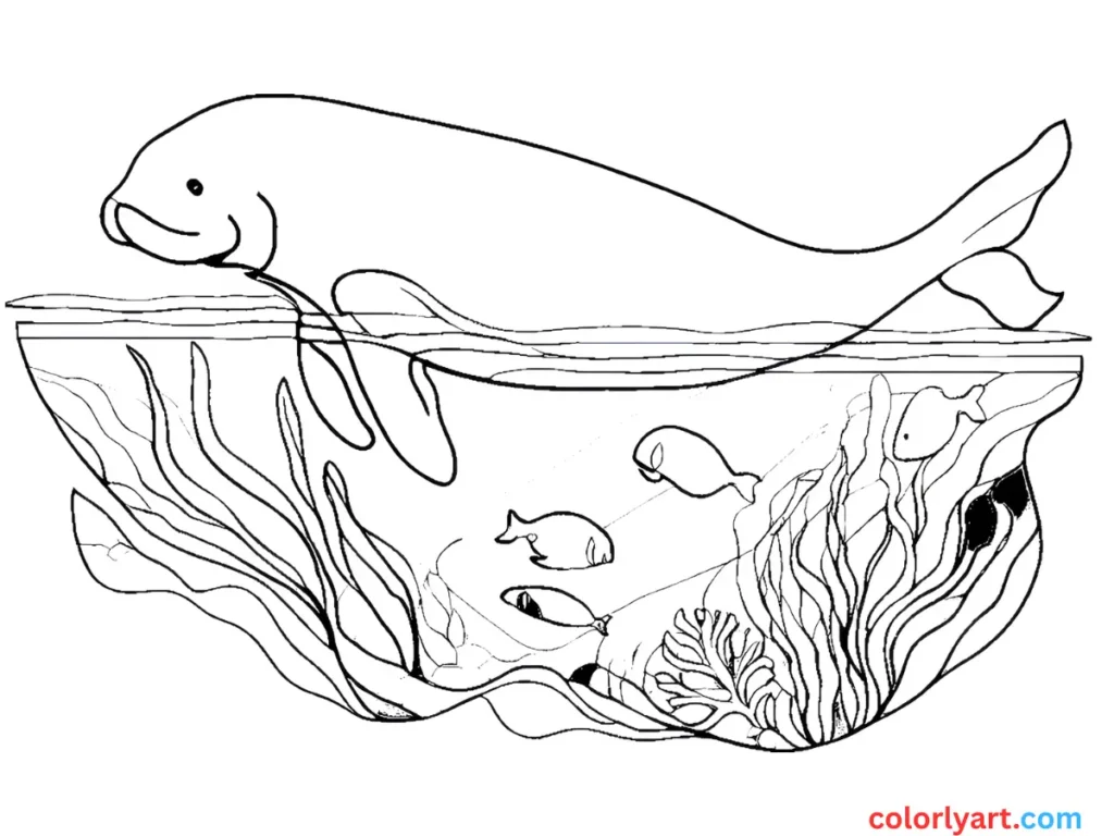 gentle manatee in calm waters