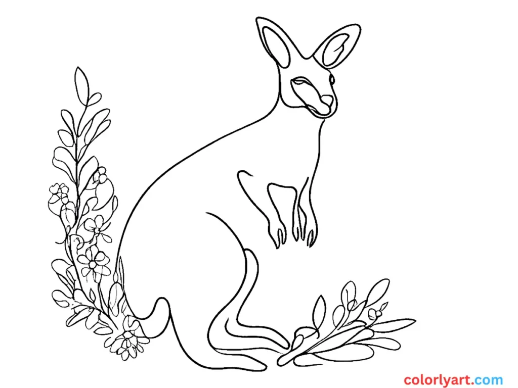 hopping wallaby under the sun.