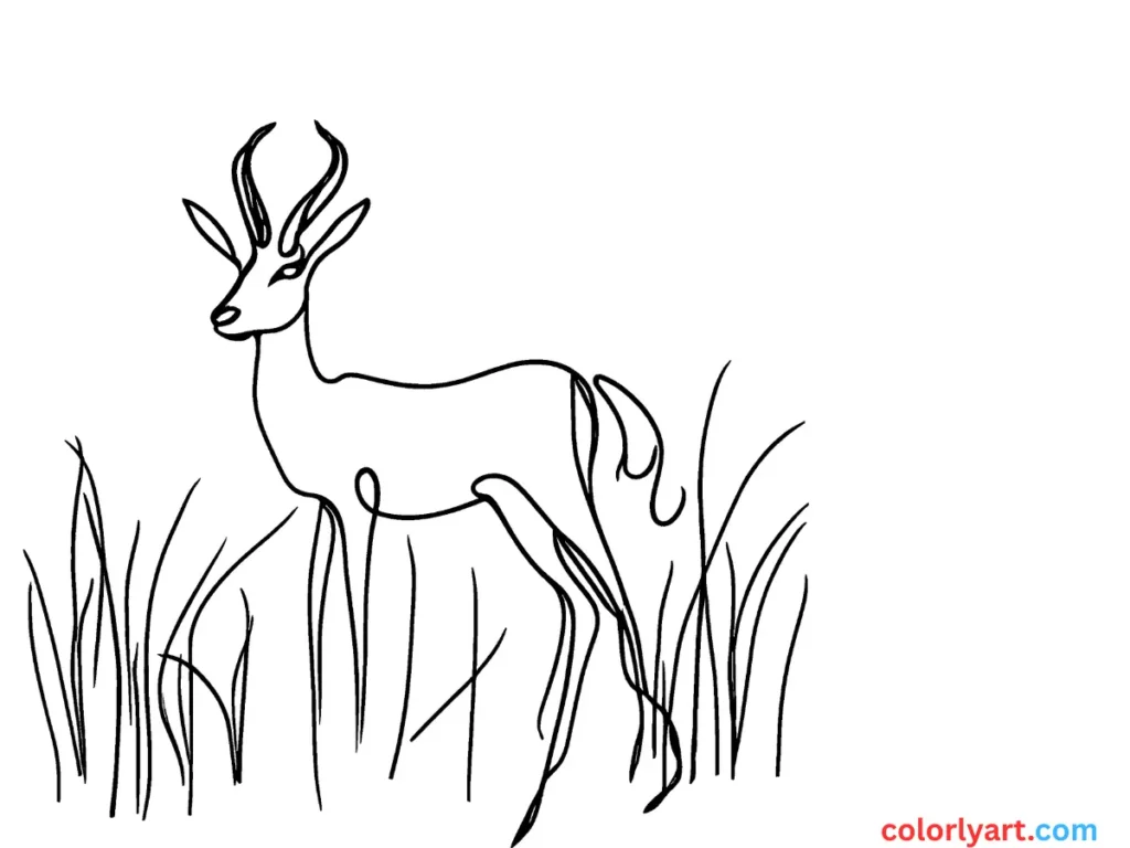 prancing antelope in the savanna.