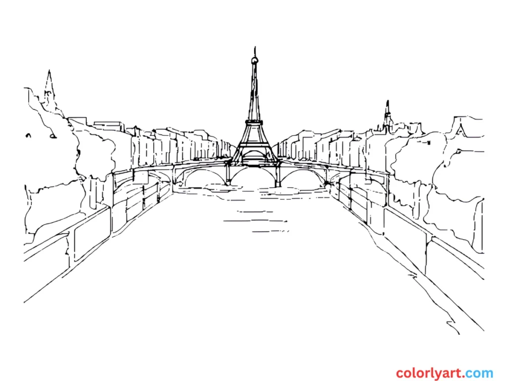 romantic Paris skyline page.