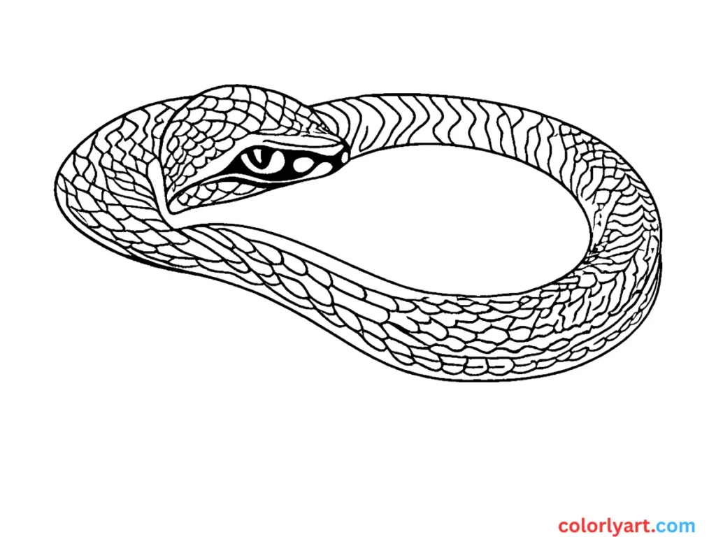 striking cobra with hooded scales.