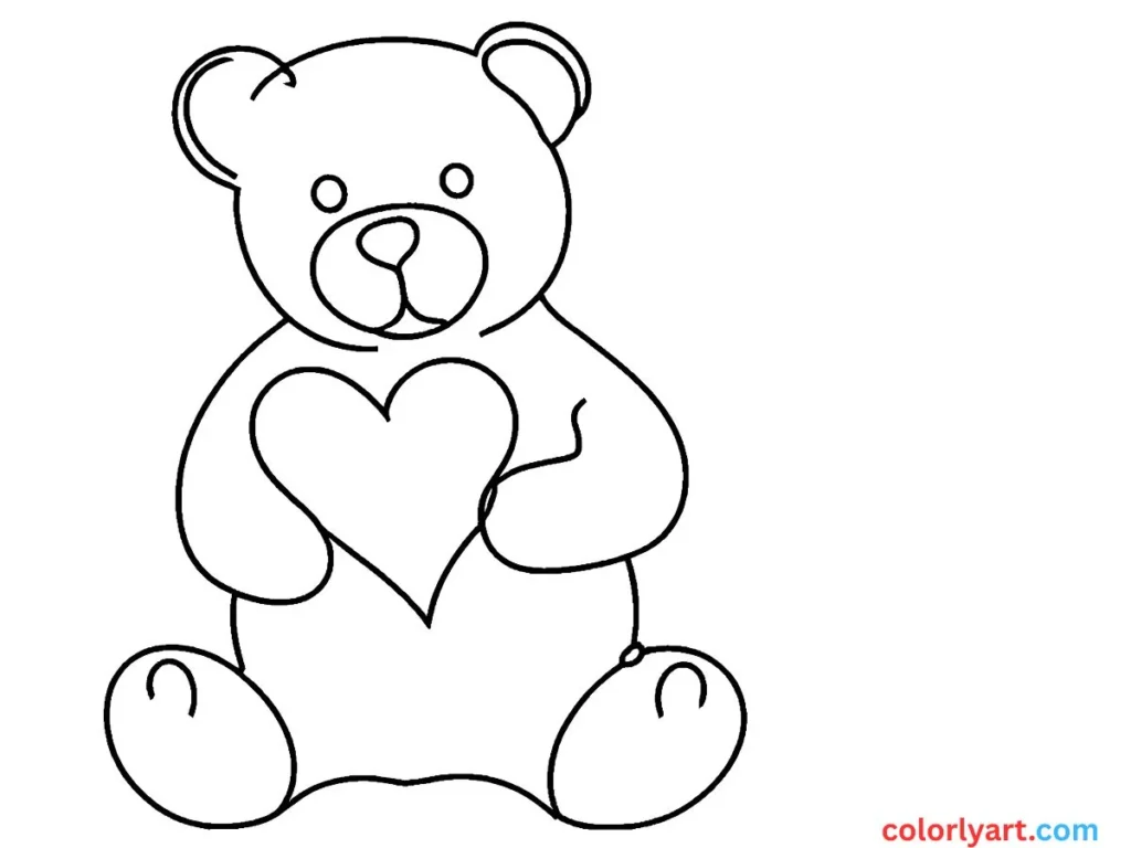 teddy bear holding a heart.