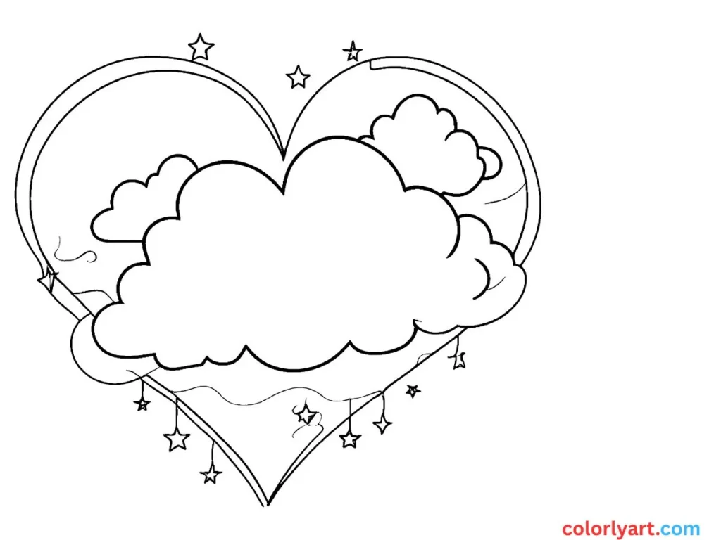 Fill a toddler's heart-shaped cloud.