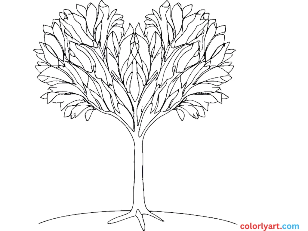toddler's heart tree with greens.