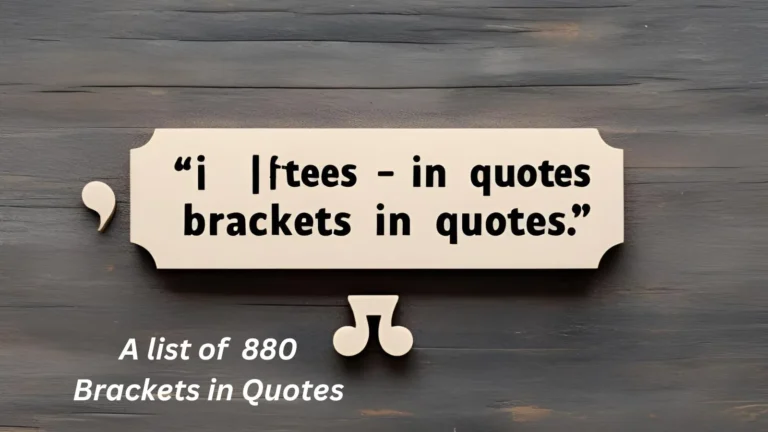 Brackets in Quotes