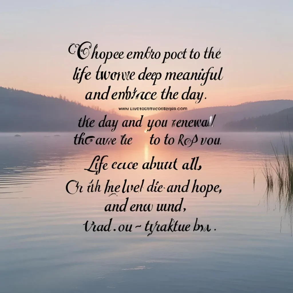 Spiritual Deep Meaningful Good Morning Life Quotes