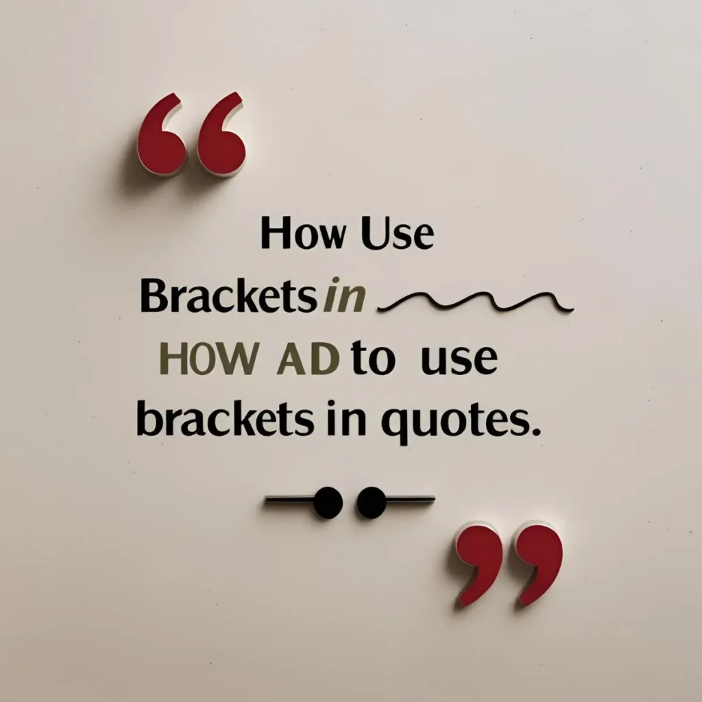 How to Use Brackets in Quotes