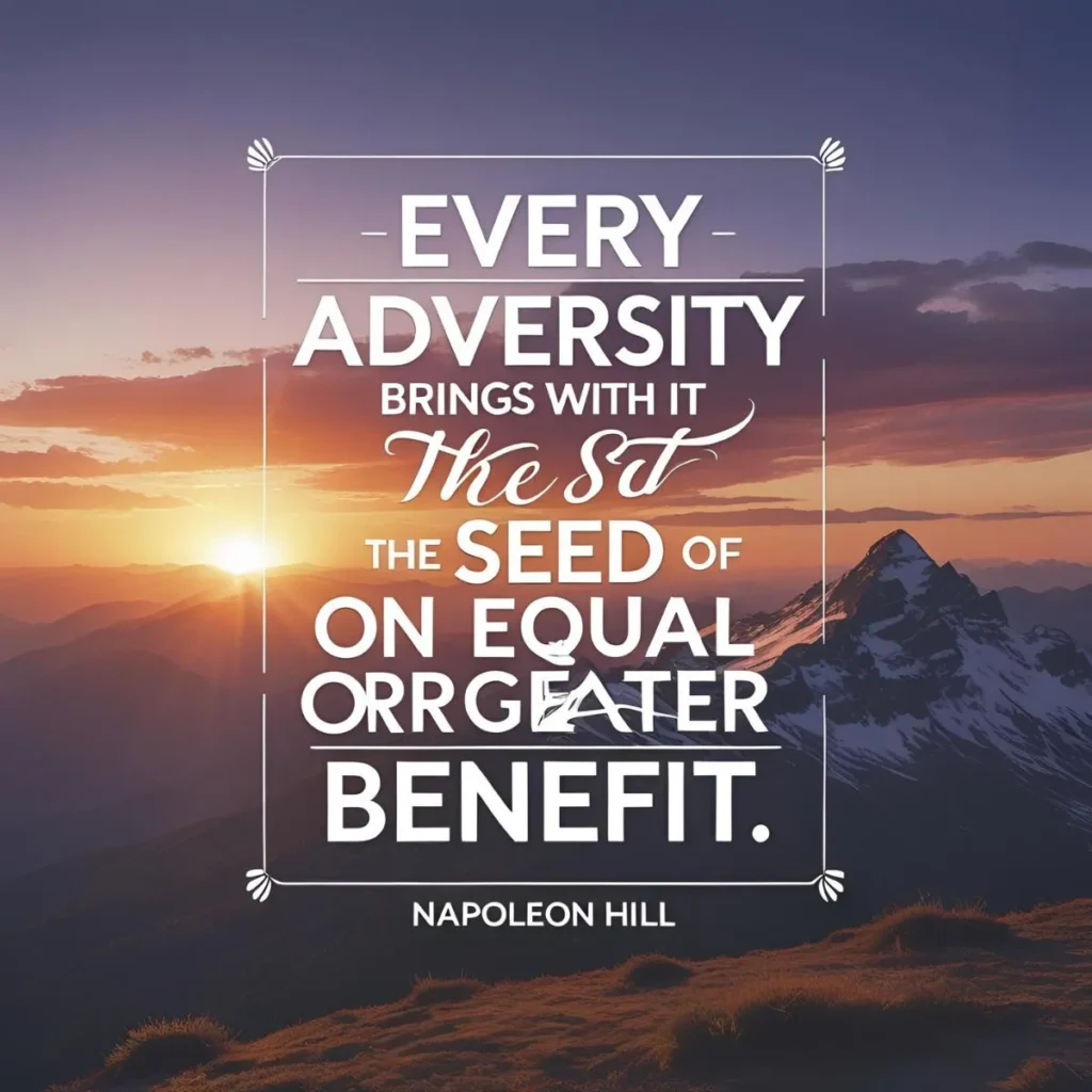 Napoleon Hill Quotes Every Adversity