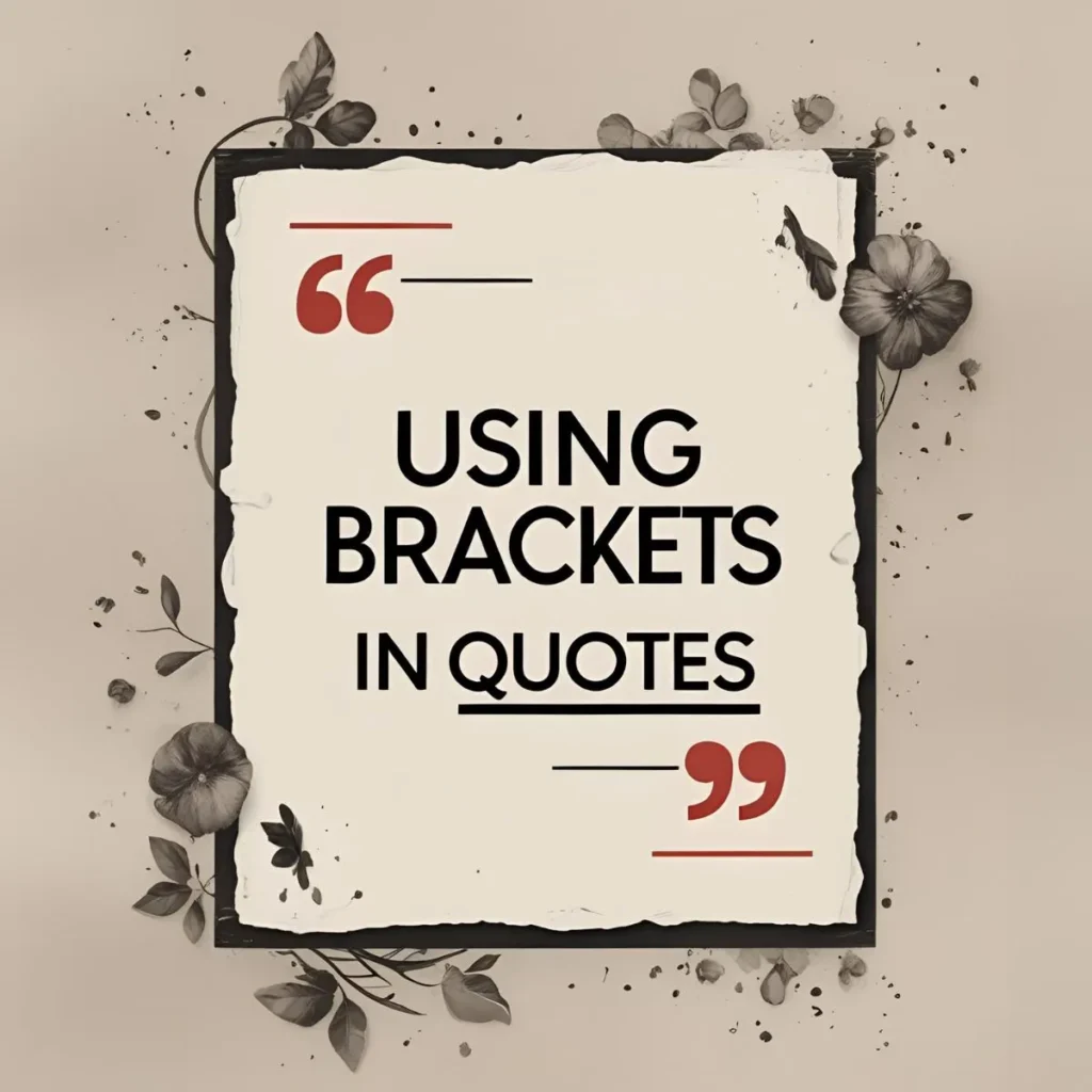 Using Brackets in Quotes