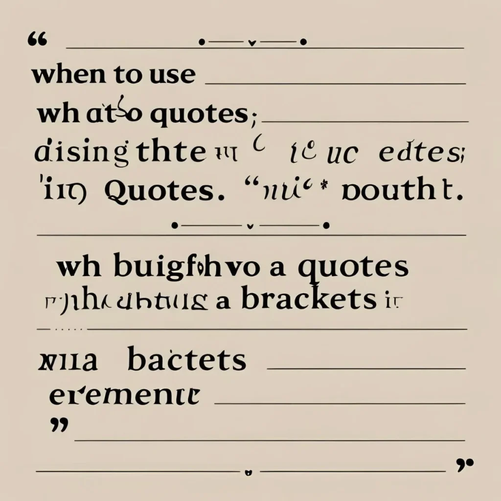 When to Use Brackets in Quotes