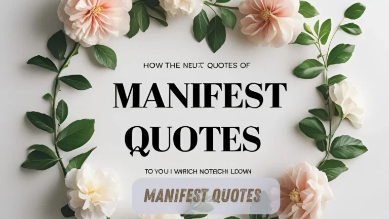 Manifest Quotes